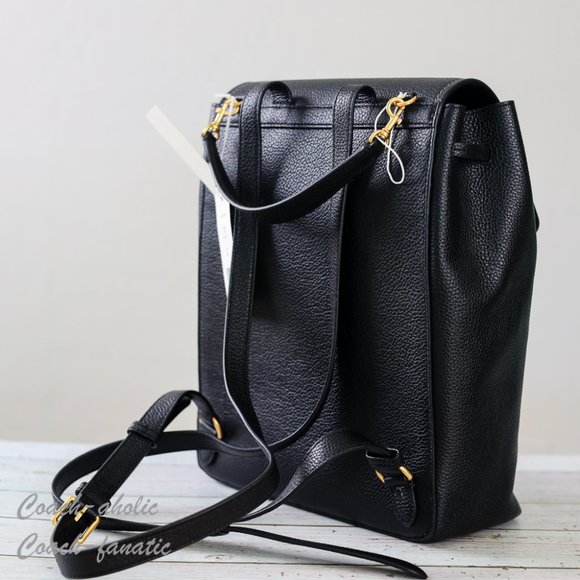 NWT Tory Burch Thea Leather Backpack in Black 145920 - Picture 9 of 12